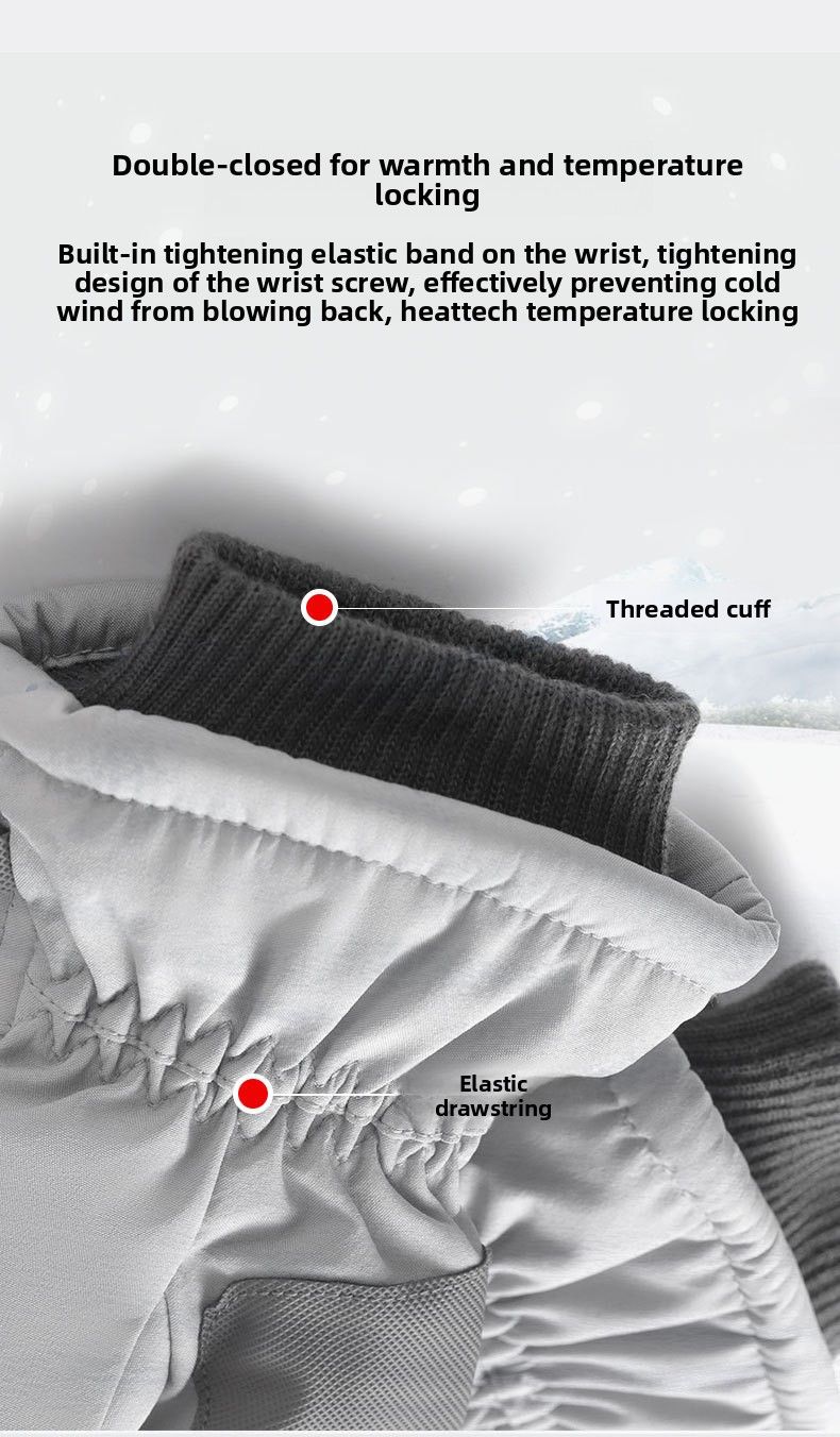 Zhaodengsheng Winterski Für Männer Und Frauen, Wasserabweisend, Winddicht, Warm, Verdickt, Rutschfest, Touchscreen, Radfahren,_voghion.com