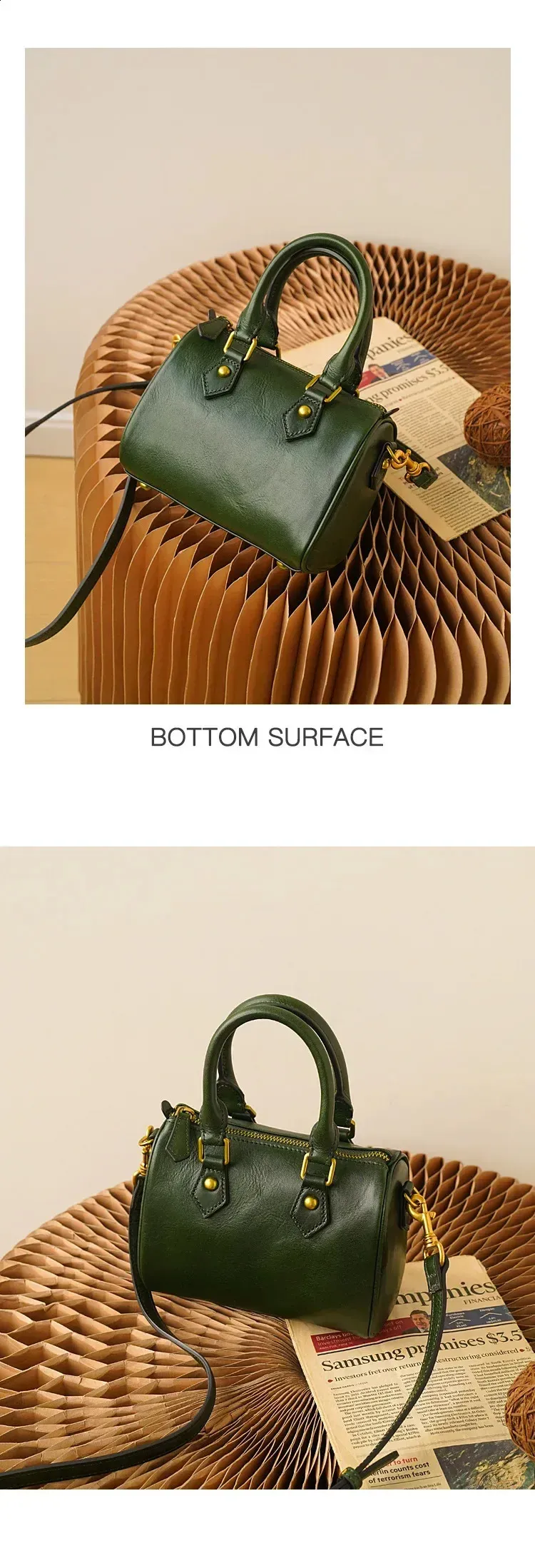 Borsa a tracolla e a spalla mini da donna in vera pelle Boston 240824_voghion.com