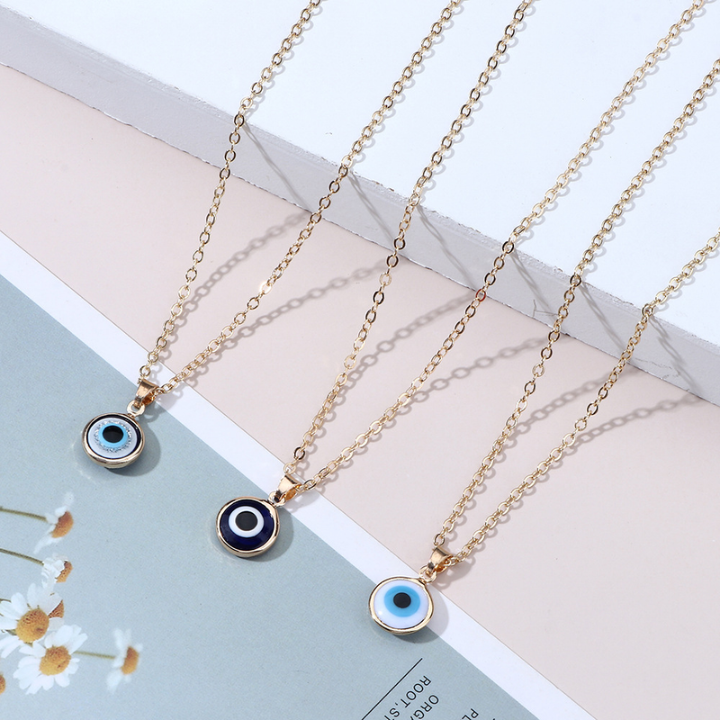 Renkli Nazar Kolye Kolye Reçine Charms Kolye Takı Kadınlar Erkekler İçin El Yapımı_voghion.com