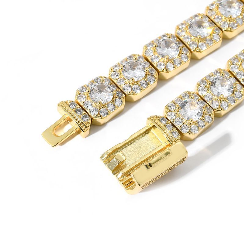 for Men 13mm Flip Clasp Rock Sugar Zircon Bracelet Men's Trendy Hip Hop Accessories_voghion.com