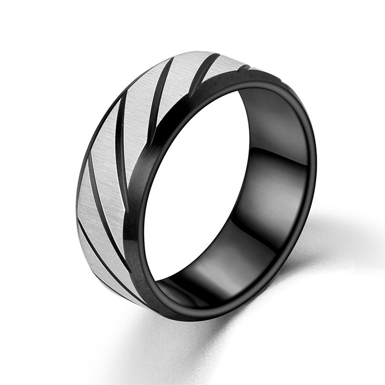 Yiwu Men's Titanium Engraved Fashion Stainless Steel Ring Good Quality Direct_voghion.com