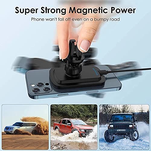 15W Magnéitesch Kabellos Ladegerät Auto Kabellos Ladegeräter fir Magsafe iPhone 12 Pro Max Mini Smartphone Halter Schnellladestatioun_voghion.com