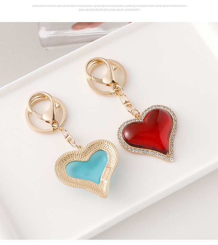 Fashion Ancient Elegant Medieval Palace Style Heart Car Keychain Women's Bag Pendant_voghion.com