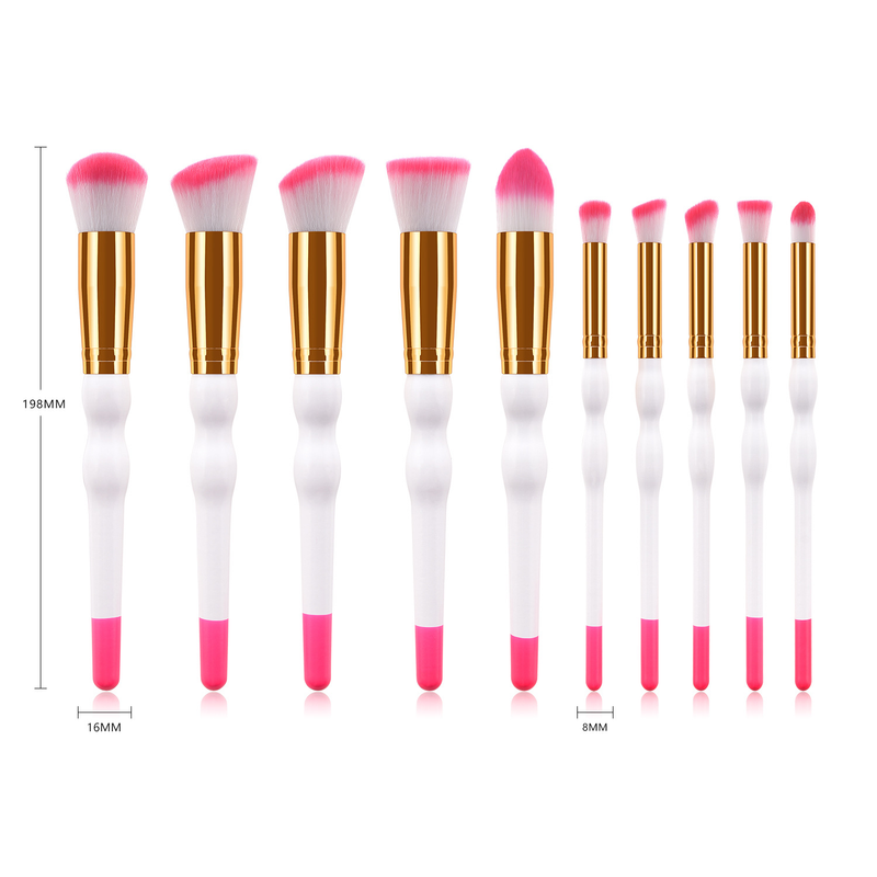 10-teiliges Make-up-Pinsel-Set Yuncai Double Color Ball Makeup Tools GUJHUI_voghion.com