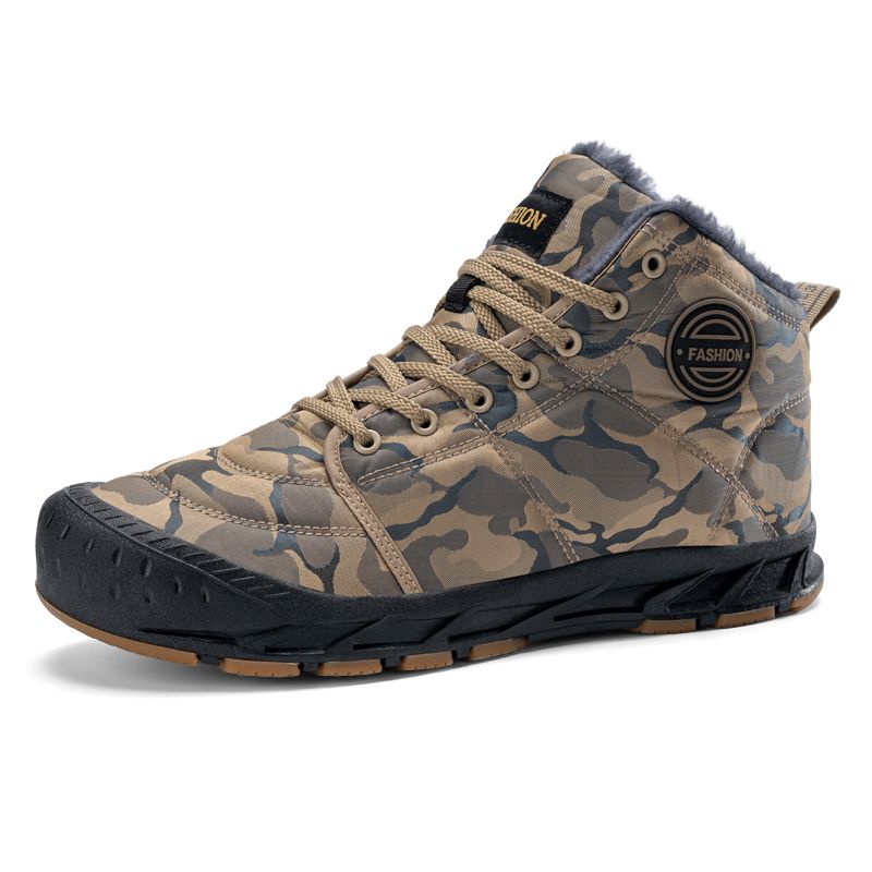 Men's Snow Boots Fur ed Ankle Booties Outdoor Anti-slip Waterproof Boot Unisex Comfortable Warm Sneakers 2024_voghion.com