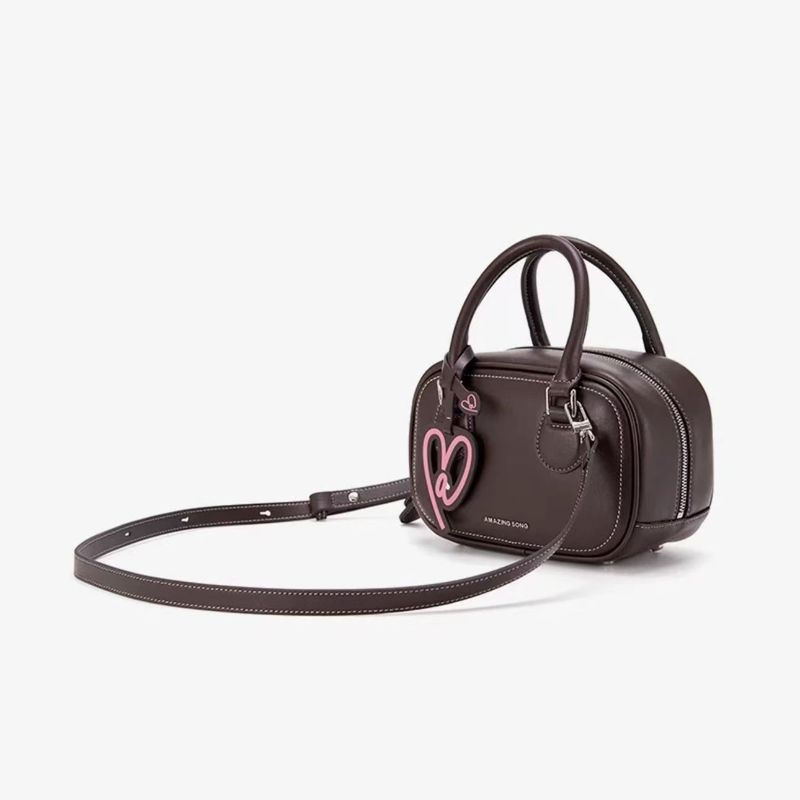 Borsa a tracolla singola in pelle bovina Song Toast, casual, borsa da bowling per donna, casual e versatile_voghion.com