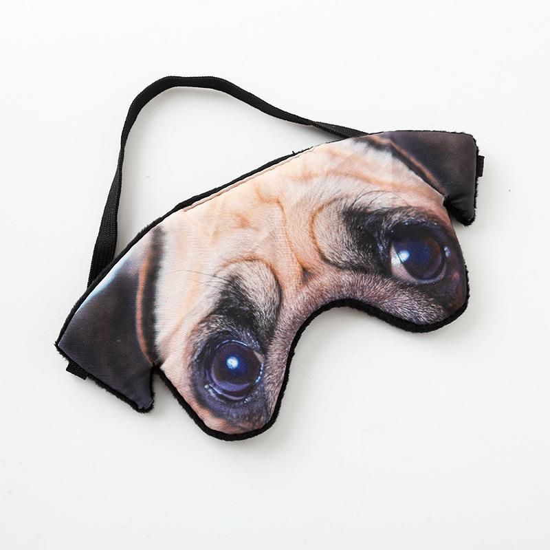 1 pz. Mascherina per dormire 3D carina, copri-occhi, benda morbida portatile da viaggio a forma di animale._voghion.com