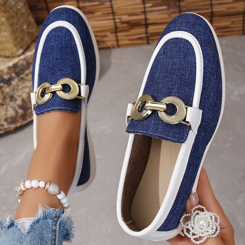SHLIANG Dam Loafers Canvas Flats Märke Hög kvalitet Vår Höst Fritidsskor Läder Enkelskor Plus Size SB056_voghion.com
