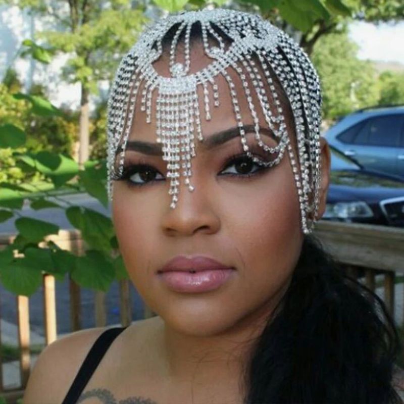 Luxe strass kwast hoofdtooi super sprankelende kristal meerlaagse hoed haaraccessoires gala feest bruids sieraden_voghion.com
