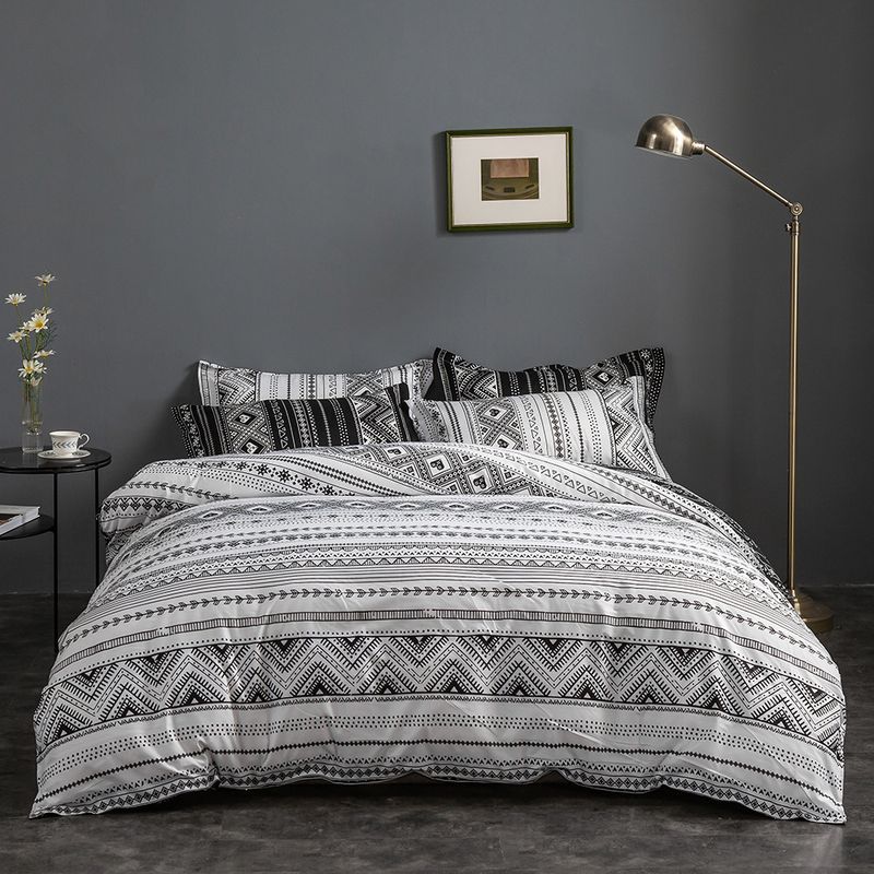 Bohemian Style Soft Material Three Piece Bedding Set Quilt Cover Duvet Cover Pillowcase_voghion.com