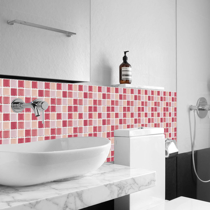 MSC068-0763D Mosaic Crystal Keraaminen laatta Lasi TileDIY Vedenpitävä itseliimautuva seinätarra_voghion.com