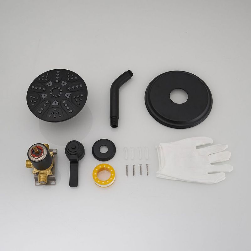 Single Handle 6-Spray Shower Faucet Set Trim Kit 1.8 GPM With Valve And Filtered Shower Head In. Matte Black_voghion.com