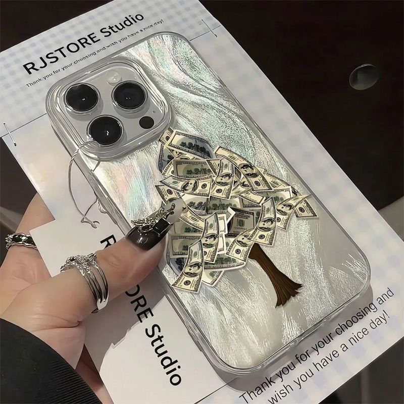 Money Tree Suitable For Samsung Galaxy S24/S23 Ultra Phone Case New A55/A54 Shockproof Feather Gauze_voghion.com