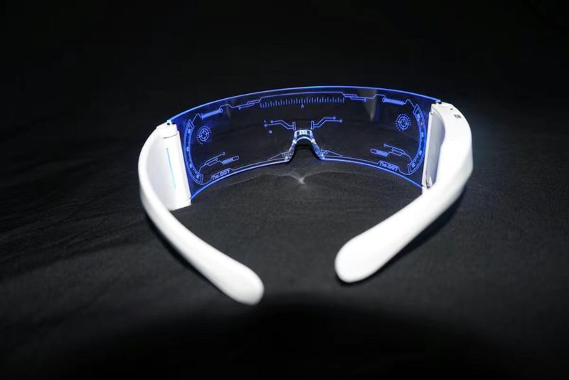 Occhiali da ciclismo con tecnologia LED, occhiali anti-collisione, luminosi e luminosi, per la guida notturna_voghion.com