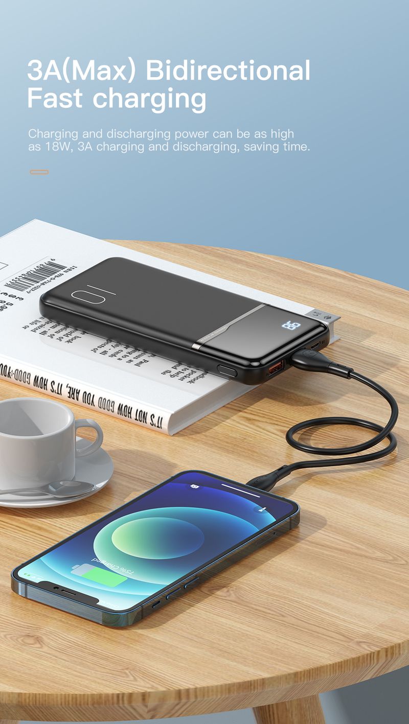 10000mAh Portable Power Bank Charging PowerBank 10000 MAh USB External Battery Charger For IPhone 15 14_voghion.com