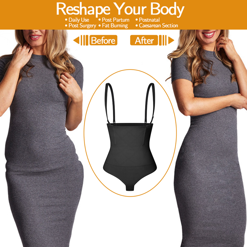 Tanga Bodysuits Kadınlar Için Seksi Underbust Dikişsiz Bel Eğitmen Şekillendirici COMFREE Karın Zayıflama Push Up Shapewea_voghion.com