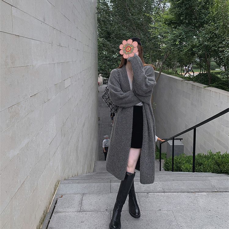 Cardigan Himalaya ~ Maglione pullover in stile casual, cardigan in cashmere lavorato a maglia, moda donna primavera e autunno a maniche lunghe_voghion.com
