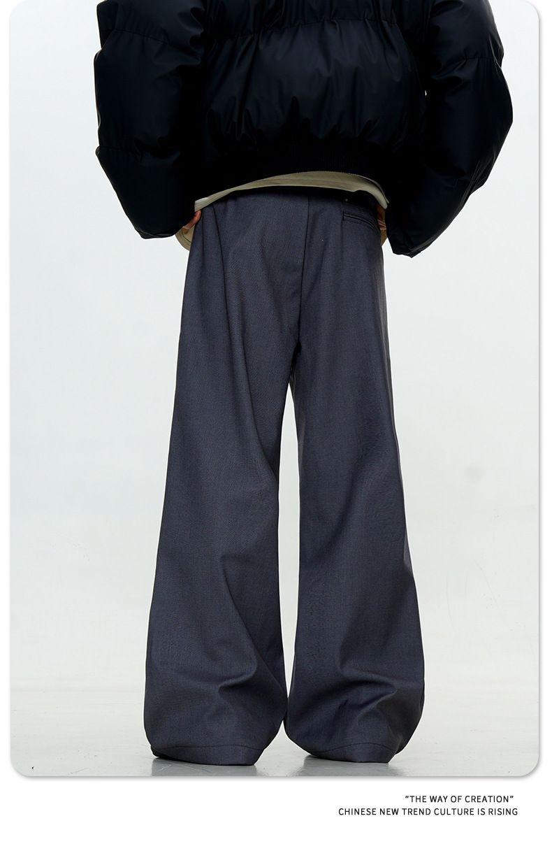 Classic Straight Leg Dress Pants For Men & Women - Vintage Inspired Relaxed Fit Wide Leg Trousers With Flowy Silhouette & Wrinkle-Free Fabric_voghion.com