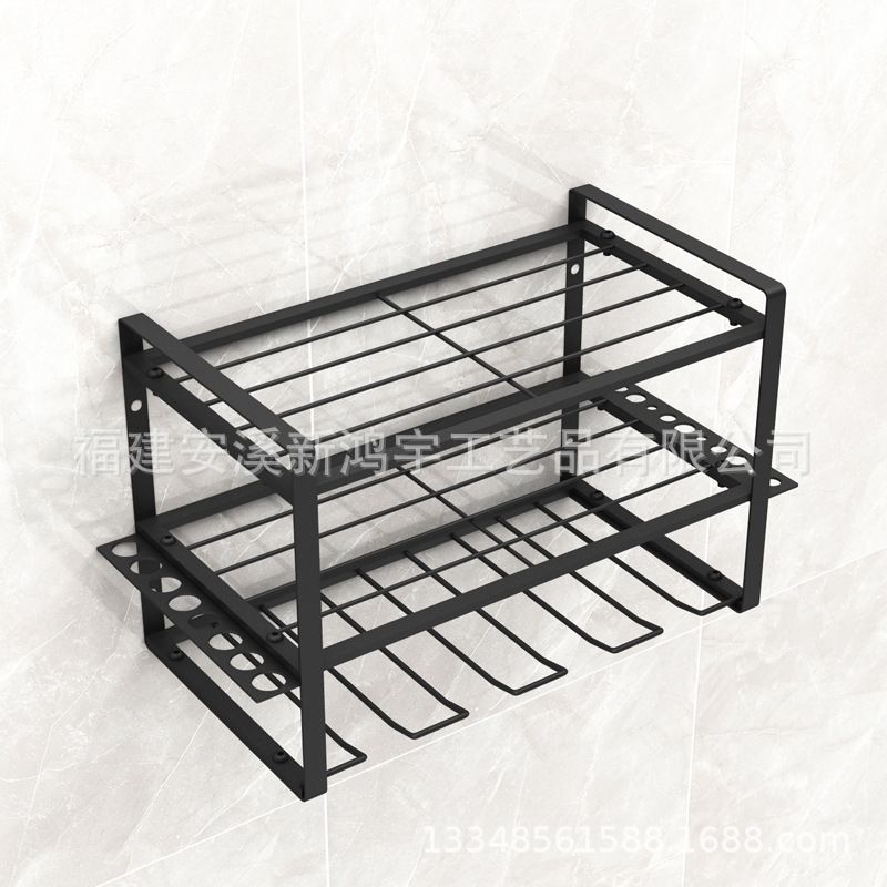 Support de perceuse à main à quatre couches, support mural pour outils électriques, support de rangement pour perceuse rechargeable, support de rangement pour outils de garage_voghion.com
