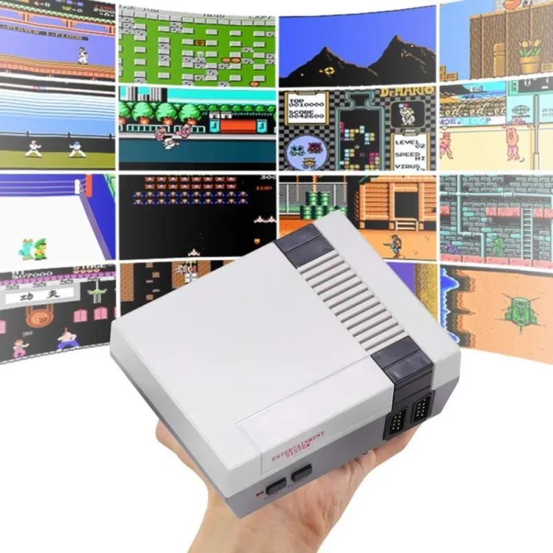 Mini TV Handheld Family Recreation Videogameconsole AV-uitgang Retro Ingebouwd 620 klassieke games Dual Gamepad Gaming_voghion.com