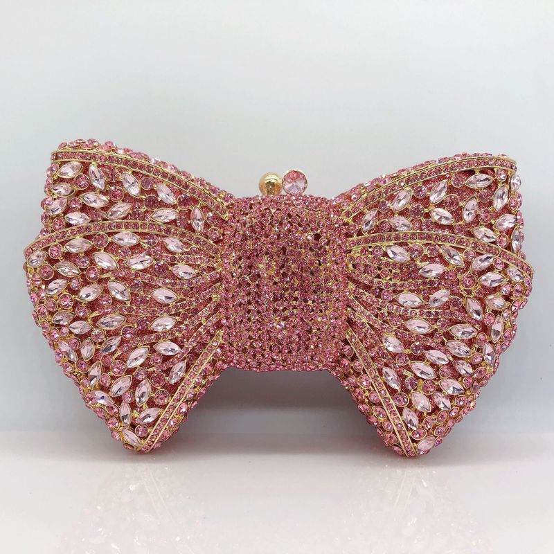 Bow teemant õhtukott banketi kleit strassikivist käekott Uus Bow Clutch rahakott_voghion.com