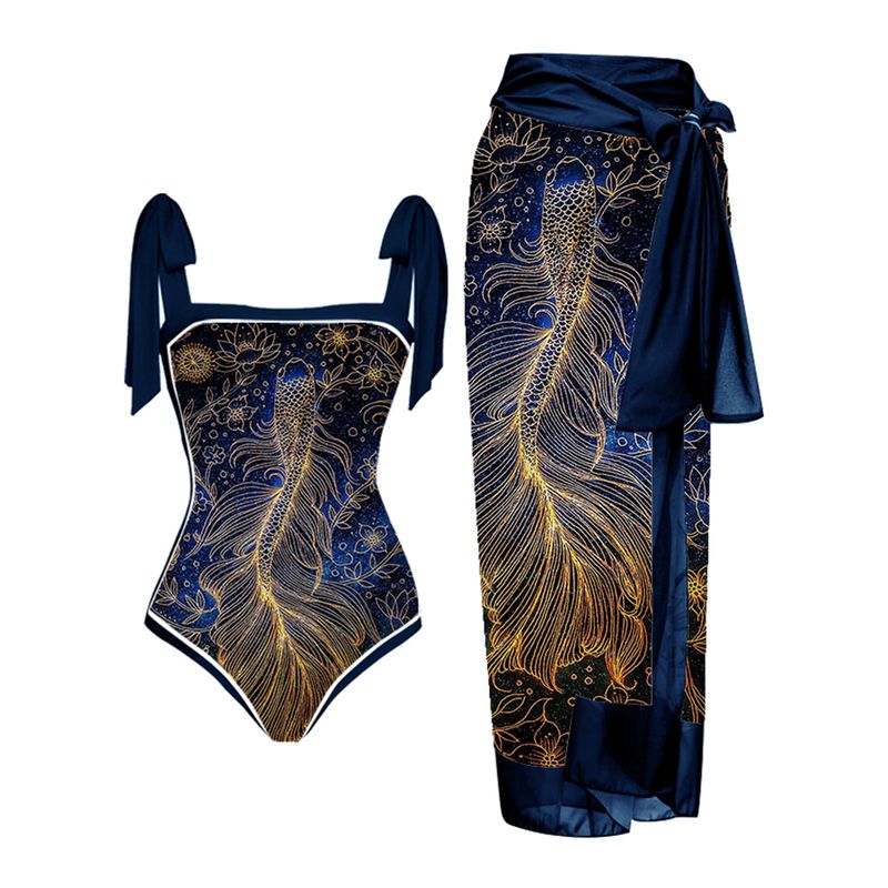Abbigliamento da donna Nuovo costume da bagno da donna con stampa multicolore, personalità, moda, vita alta, bikini set_voghion.com