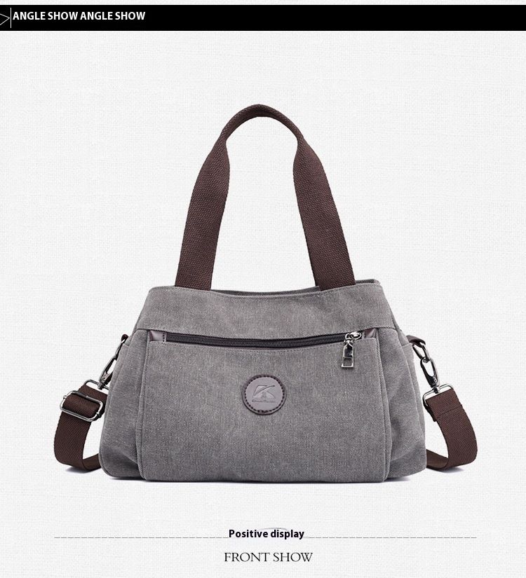Platnena ženska torba 2024. Proljeće/ljeto, nova ležerna modna torba preko ramena, svestrana jednobojna izdržljiva ručna torba preko tijela_voghion.com