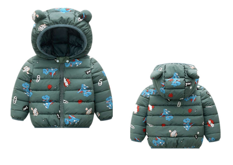 Jaqueta infantil acolchoada de algodão para crianças, primavera e inverno, desenho animado, jaqueta curta acolchoada de algodão infantil para meninos e meninas_voghion.com