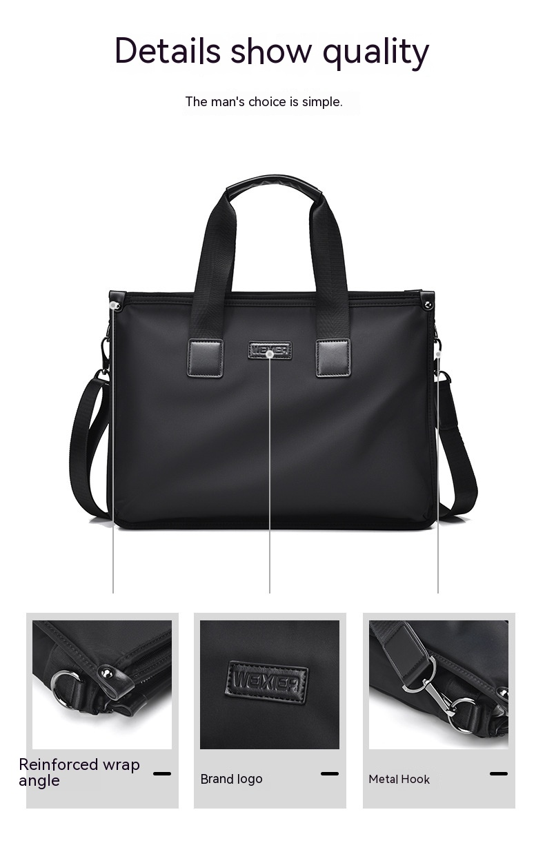 Nuova borsa portatile da uomo per viaggi d'affari e per il tempo libero, borsa a tracolla con una spalla di grande capacità, borsa per computer portatile, borsa per file di informazioni per ufficio_voghion.com