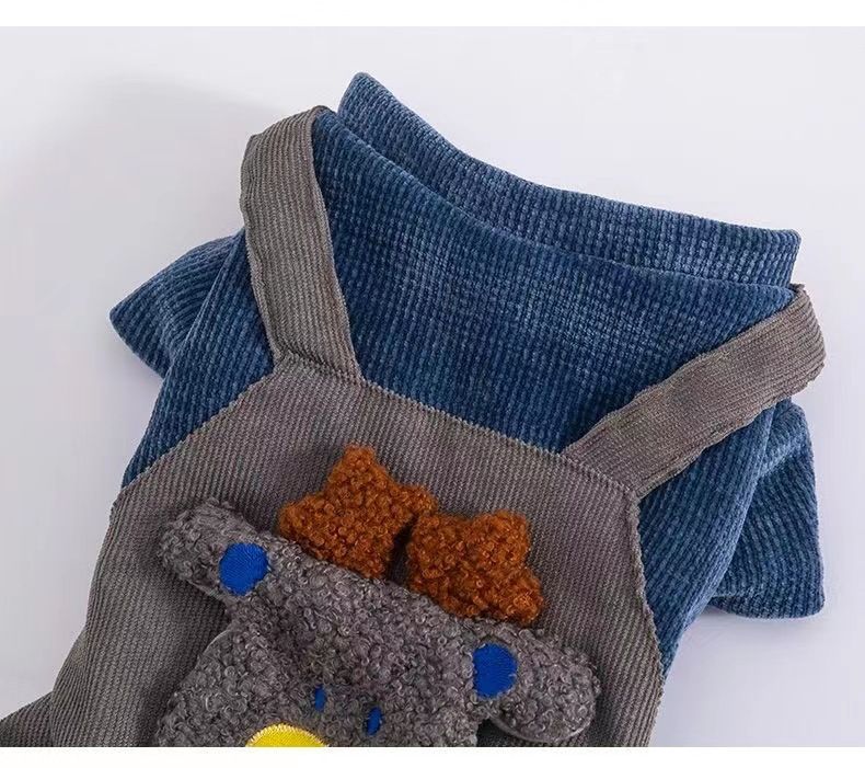 Véierbeeneg Hondskleeder nei Wanter waarm déck Kottengmantel Teddy Bichon Pomeranian kleng Hond Hierscht a Wanterkleeder_voghion.com