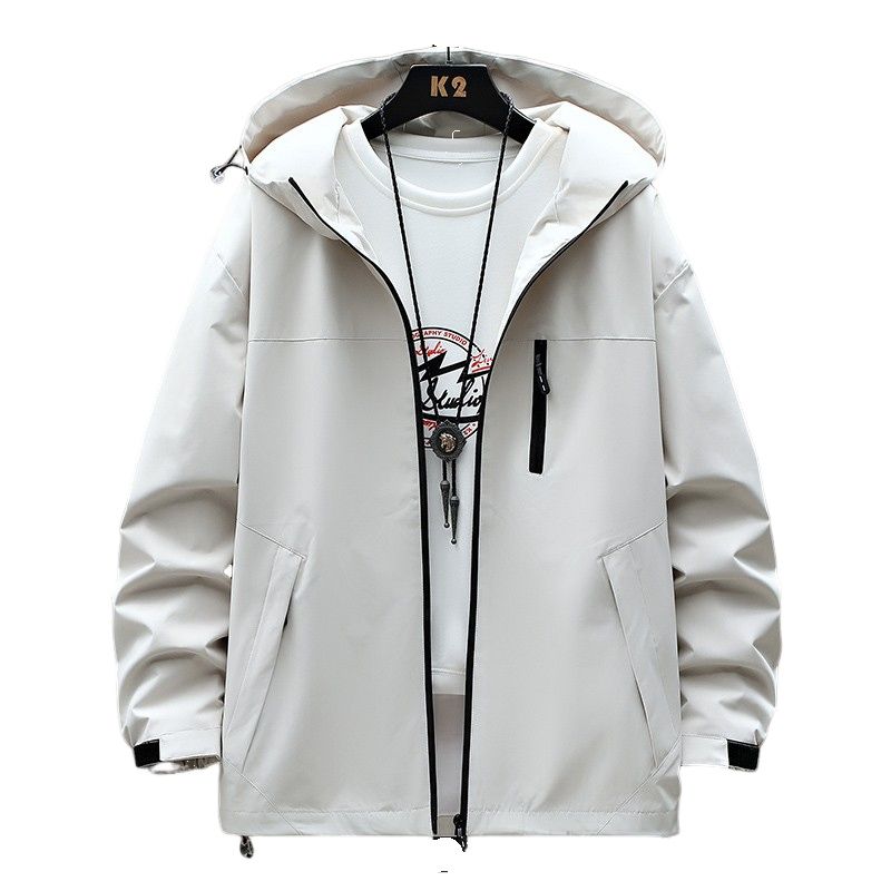 Wind Breaker Waterproof Sports Reversible Custom Jackets for Men Canvas Fabric Casual Zipper Jacket Woven Printed_voghion.com