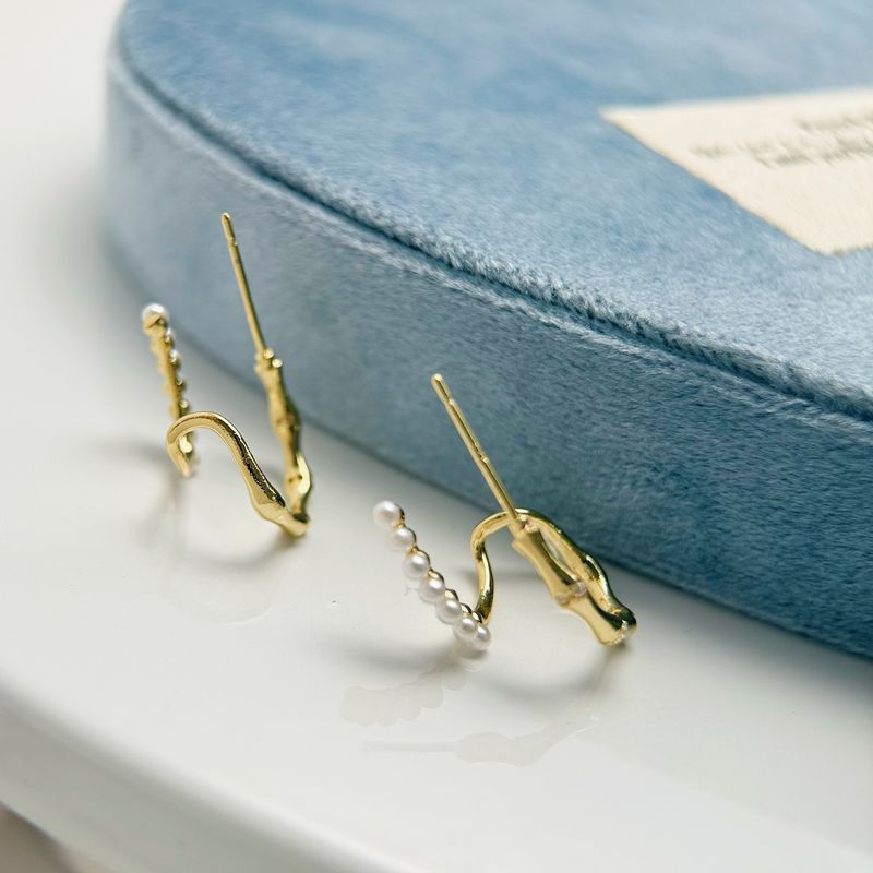 Versione coreana di semplice bambù a doppio strato, elegante, lussuoso, di alta qualità, zircone E, Ins, ago d'argento di nicchia_voghion.com