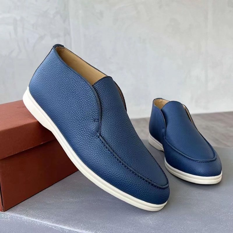 23 Neue Le Fu-Schuhe für Männer und Frauen, flache Sohlen für Faule, Freizeitschuhe aus Leder mit einem Fuß, Schuhe in Übergröße_voghion.com