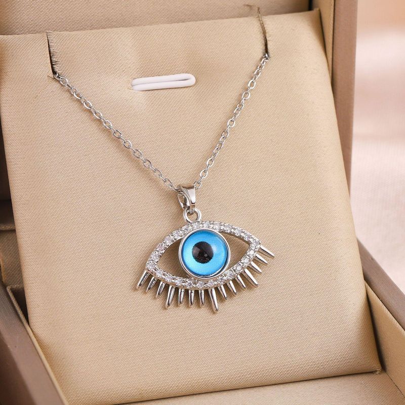 Yeni Türk Nazar Gözü Kolye Cam Charm Kolye Mavi Moda Takı Koruyucu Erkek Kadın Kolye Takı_voghion.com