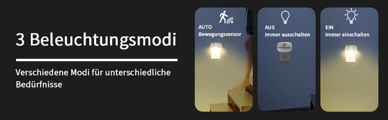 Confezione da 4 luci notturne dimmerabili con sensore di movimento per casa, camera da letto, cucina, corridoio, luce bianca calda 2800-6500K con spina_voghion.com