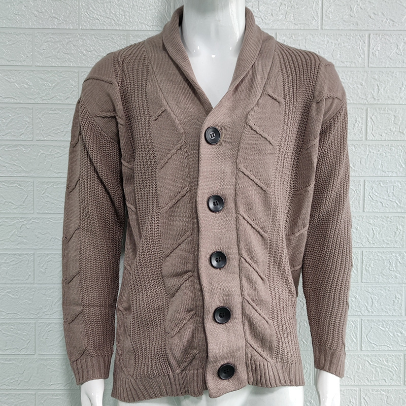 Herrtröja Cardigan herr höst och vinter tröja tröja kappa_voghion.com
