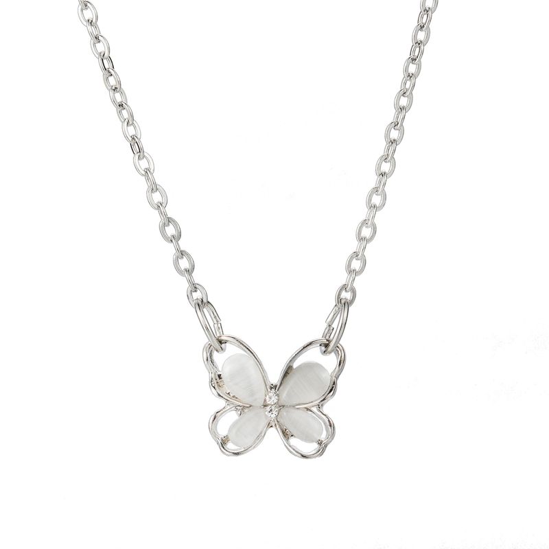 New Necklaces With Fashionable And Versatile Butterfly Cat's Eye Stone Necklace Accessories_voghion.com