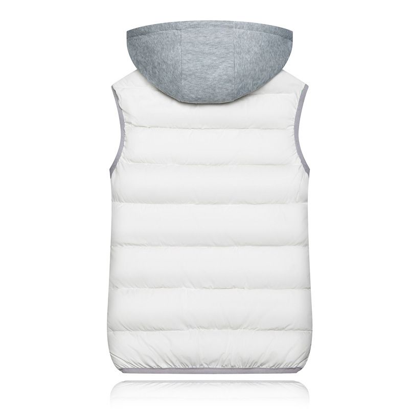 Gilet invernale in cotone da donna con cappuccio staccabile, giacca corta casual, caldo cappotto imbottito senza maniche, capospalla a trapezio taglie forti per autunno e inverno_voghion.com