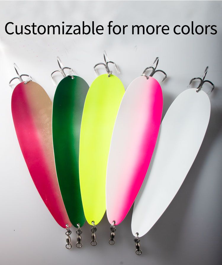 New 11" Sequin Metal Vibrating Fish Bait Striped Bass Fishing Spoon Lure_voghion.com