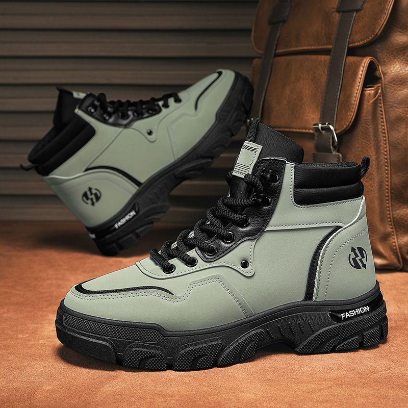 Martin 2025 Herbst Neue Arbeitskleidung im britischen Stil Gelbe Herren-High-Top-Outdoor-wasserdichte Lederstiefel_voghion.com