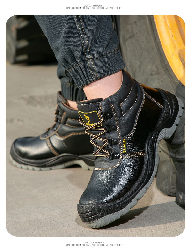 Stivali antinfortunistici, resistenti, di protezione di sicurezza, da lavoro, da uomo, con punta in acciaio indistruttibile, anti-smash, anti-perforazione, scarpe di sicurezza_voghion.com