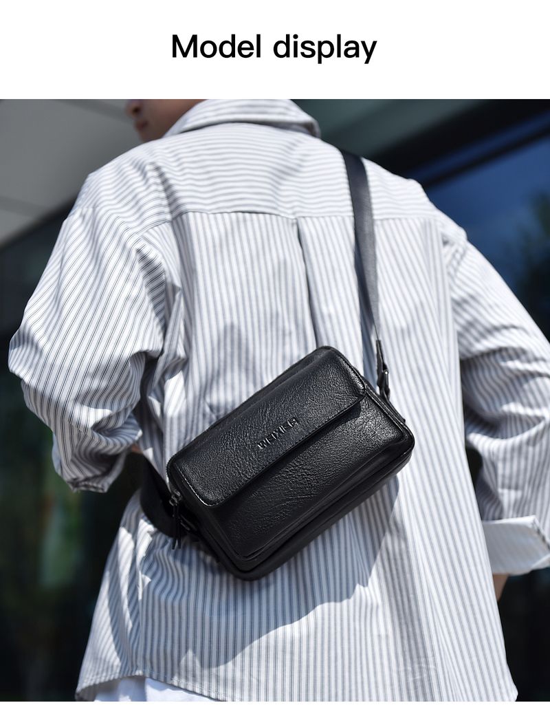 Casual Retro Men's Shoulder Bag Large Capacity Pu Portable Messenger Bag Water Proof Functional Bag Men's Business Men's Bag_voghion.com