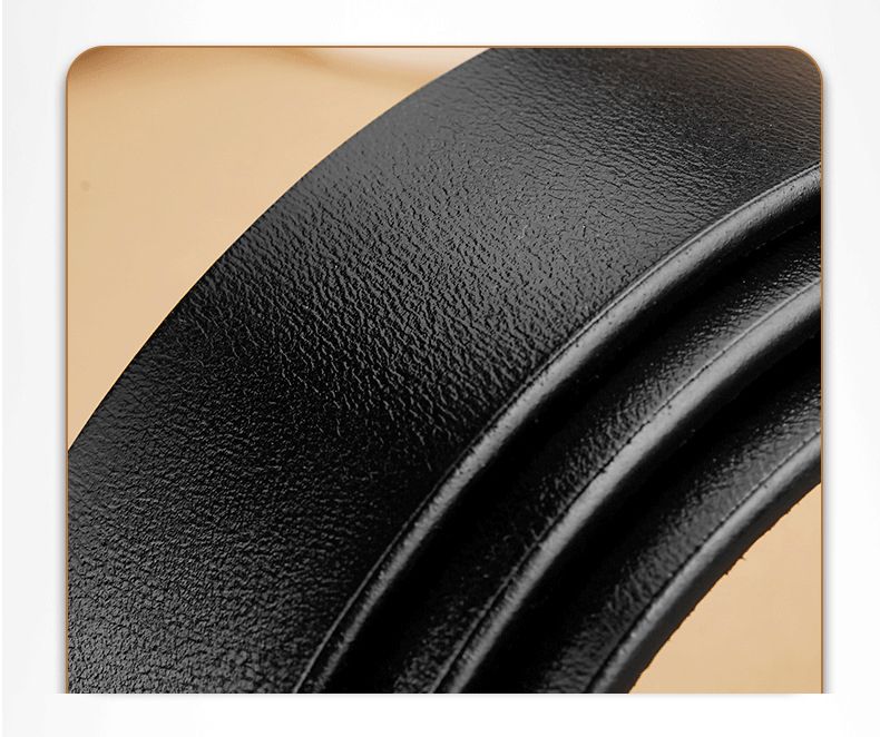 HOT No 3.5cm Width Genuine Leather Belt Straps Without Automatic Buckle Waist Belts Black Brown Plus Size 130 140 150cm_voghion.com