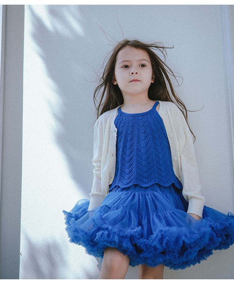 "Breathable Knit Cardigan For Girls – Lightweight Summer Cover-Up With Hollow Design & UV Protection"_voghion.com