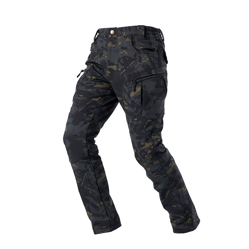X8 Bird Outdoor Casual Men's Soft Shell Long Windproof Waterproof Warm Military Enthusiast Camping Multi-Pocket Pants_voghion.com