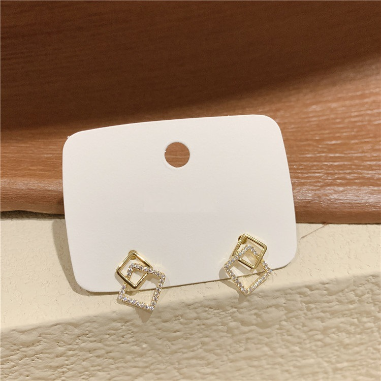 Sterling Sier VENUS Eenvoudige Geometrische Vierkante Oorbellen Retro Punk Stijl Dames Oorbellen Weekend Party Juweel_voghion.com