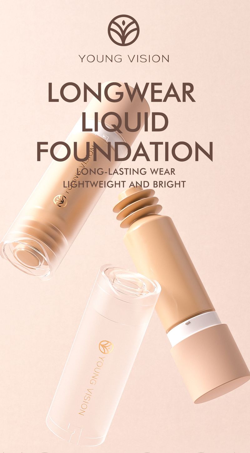 Face Foundation YOUNG VISION Bottom Press Liquid Foundation Removable Matte Not Easy To Remove Makeup Face Base Liquid_voghion.com