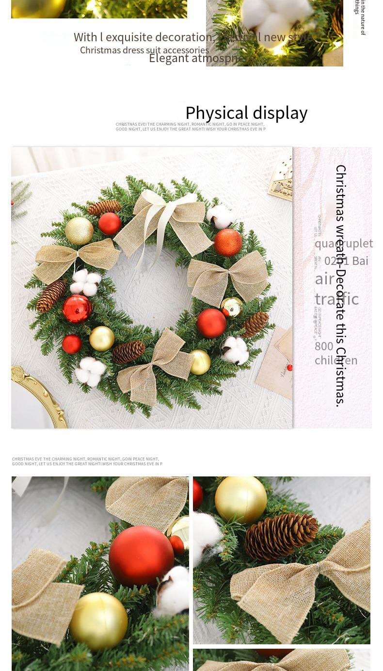 Rattan 40/50/60cm Decorative Wreath Door Hanging Hotel Scene_voghion.com