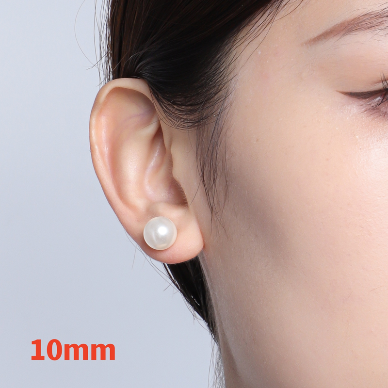 Shijia Perlenohrringe Sterling Silber Gold Ohrringe einfache Ohrringe High-End keine durchbohrten Moskitospiralen Ohrclips für Frauen_voghion.com