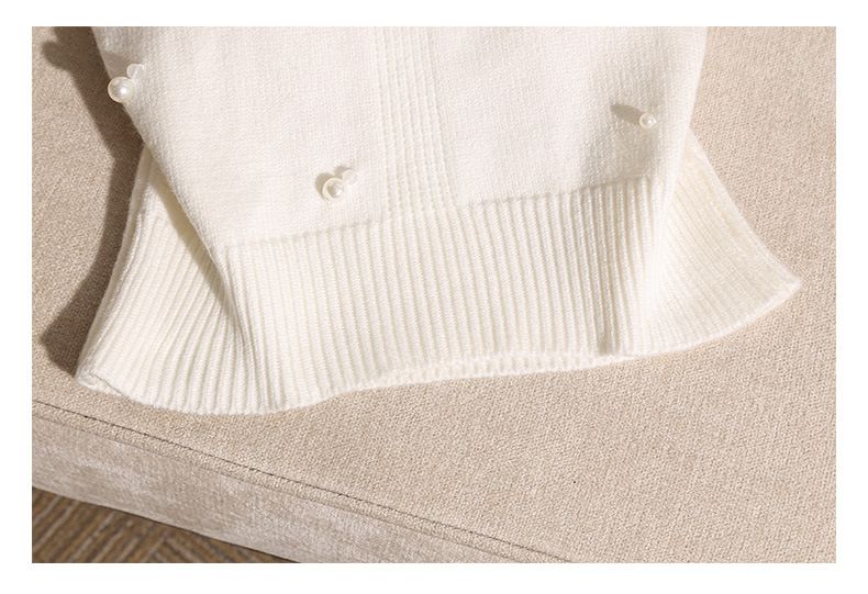 Camisola de punto con cuello halter, espalda entallada y hombros descubiertos para mujer_voghion.com
